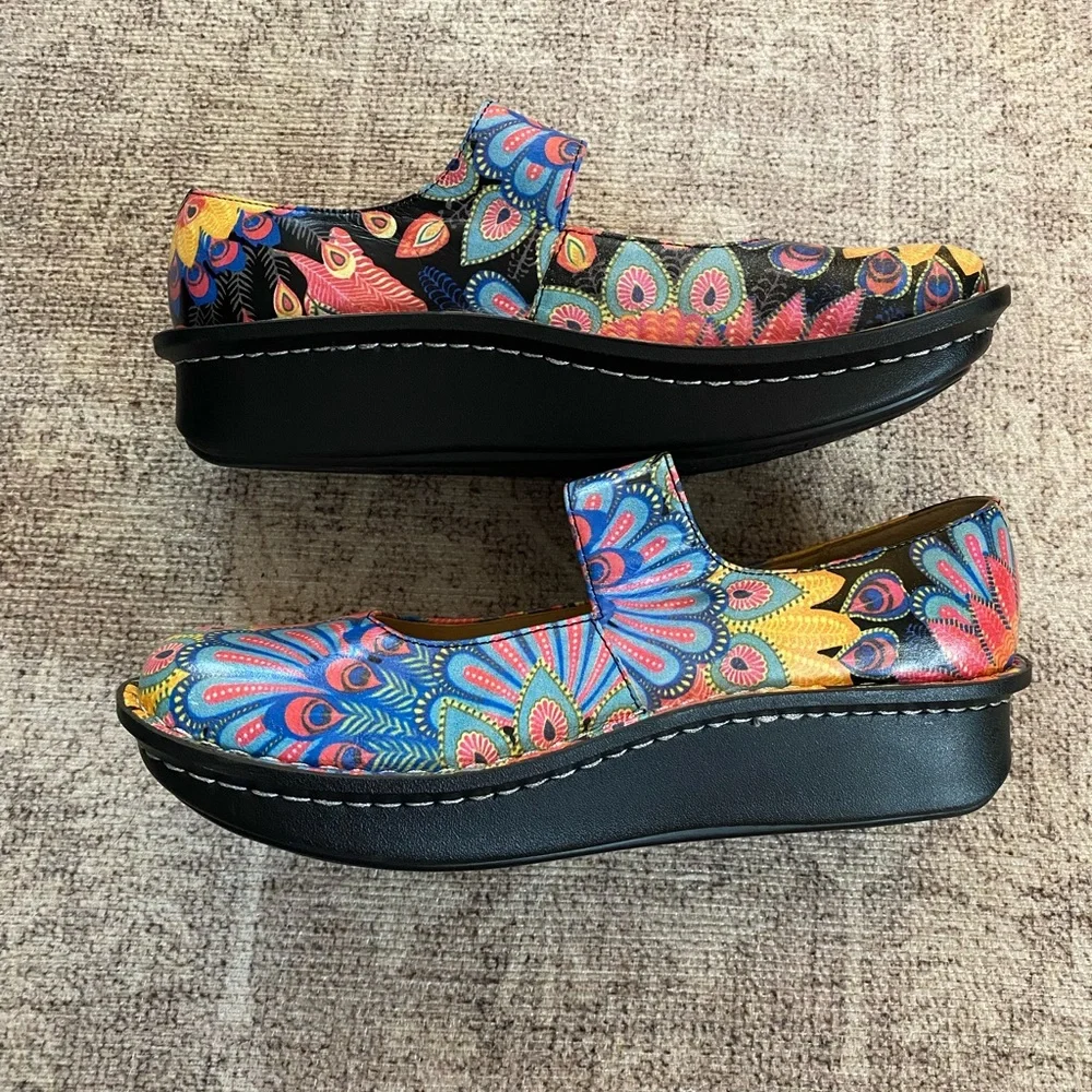 Alegria Paloma In Bloom Mary Jane shoes in multicolor floral size EU40/ US 9.5 - Picture 3 of 5